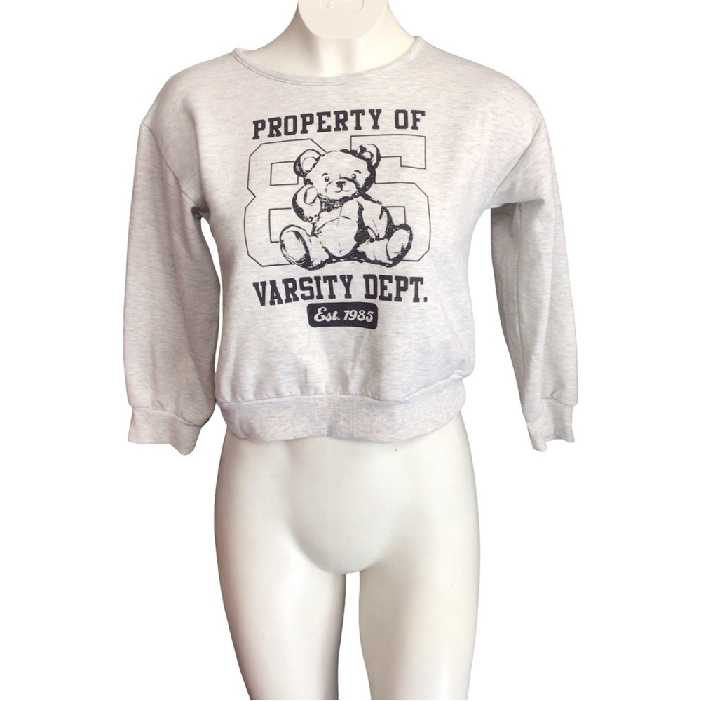 Varsity Dept. Gray Crew Neck Sweater